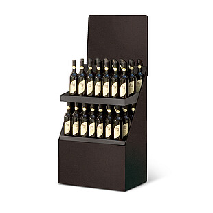 Display 2-layers black bottles