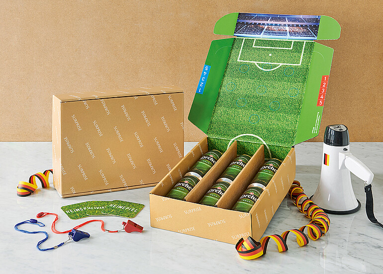 Wine gift carton Surprise Fußball