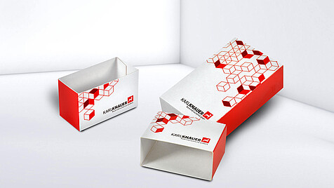 Cardboard banderole model by Karl Knauer