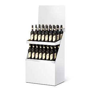 Display 2-layers white bottles
