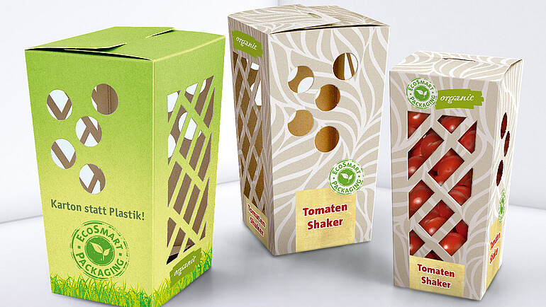 Tall folding boxes with a perforated pattern