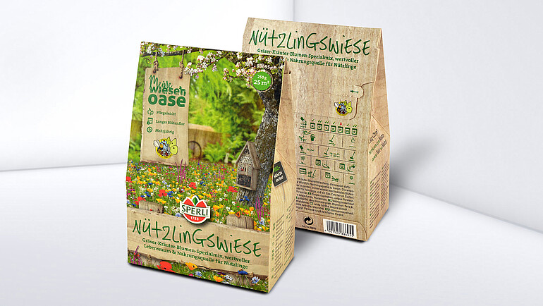 Printed bag packaging with garden design
