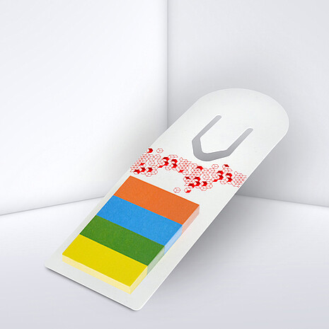 Printed bookmark with marker set