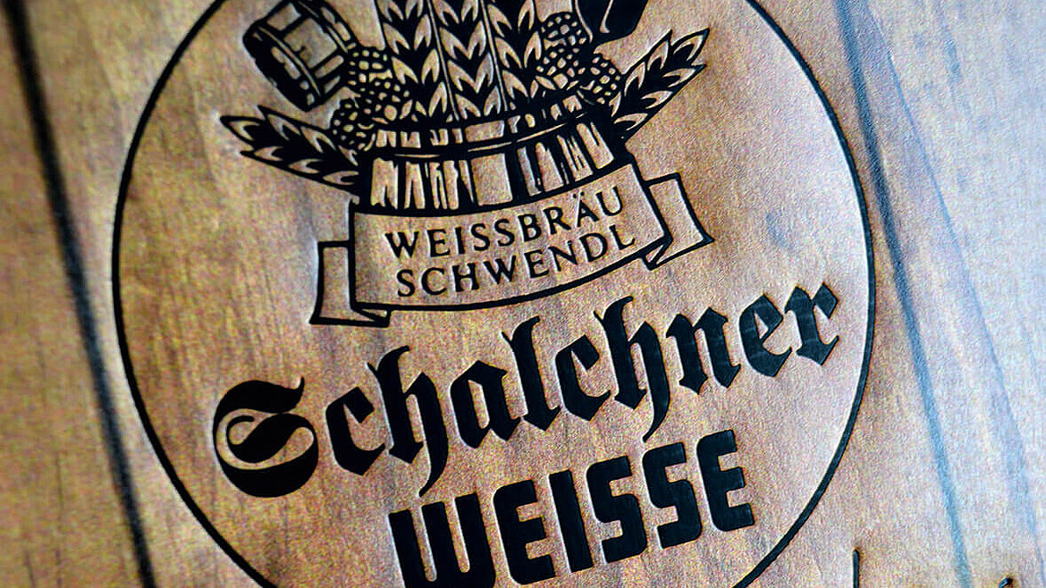 Rustic wooden box with individual logo embossing