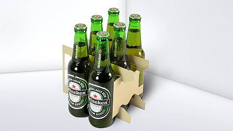 Cardboard partitions for 6 beer bottles
