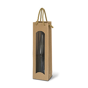 Carrying bag for wine and sparkling wine bottles flute nature