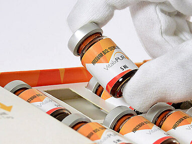 Contract packaging of small bottles with Karl Knauer