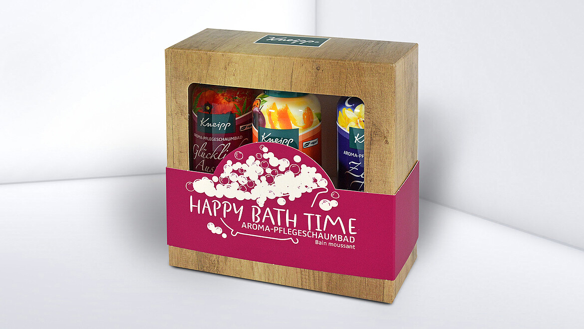 Open folding box with sleeve