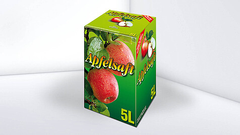 5l carton with apple print