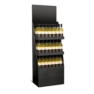 Display 3-layers black bottles