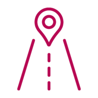 Icon, road and pin