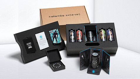Packaging set for cans in a variety of shapes
