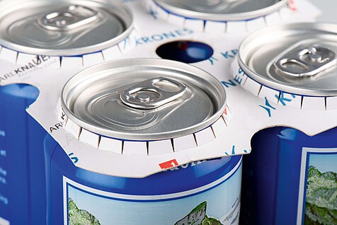 Close-up cardboard can clip