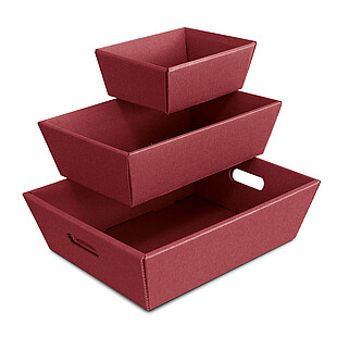 Square flute gift basket